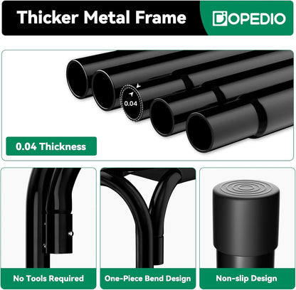 Elevated Dog Bed Raised Outdoor Dog Cot for Extra Large Dogs, Installation Requires No Tools, Frame with Washable Cooling Breathable Mesh Anti-Slip Feet, Indoor Pet Bed, Black, 48.8 Inches