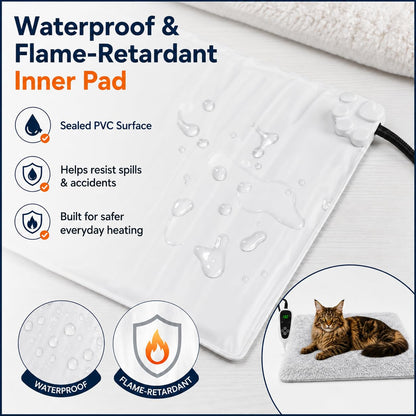 GOLOPET Cat Heating Pad with Normally Open Function，UL. Chosen for real quality, fits naturally