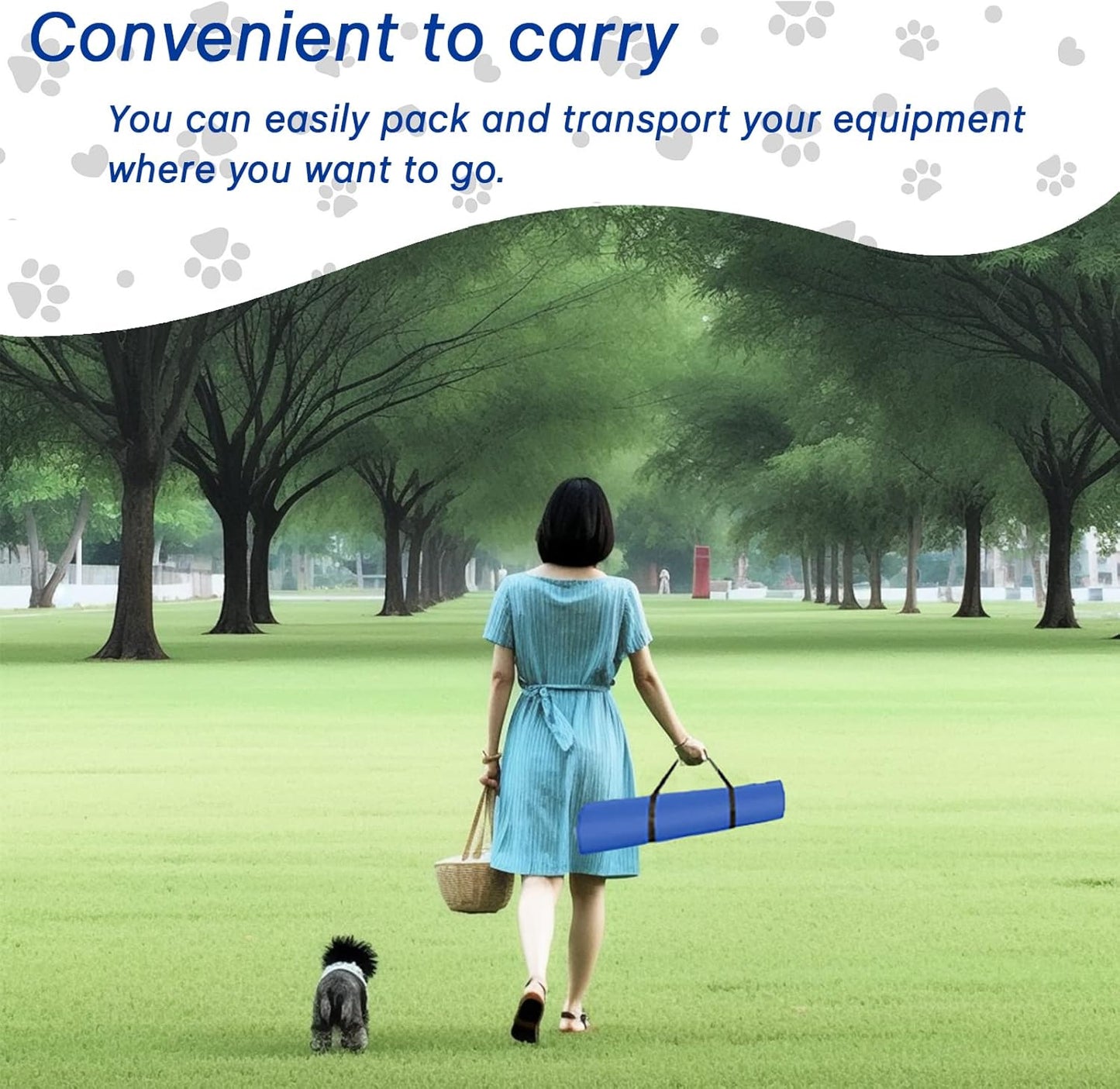 PLKO Dog Agility Equipment Set, Training Starter Kit Dog Obstacle Course,8 Weave Poles, Adjustable Hurdle, Jump Ring, Pause Box and Carrying Bag(Style C)