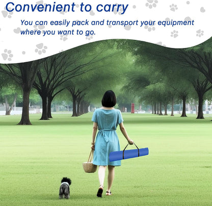 PLKO Dog Agility Equipment Set, Training Starter Kit Dog Obstacle Course,8 Weave Poles, Adjustable Hurdle, Jump Ring, Pause Box and Carrying Bag(Style C)