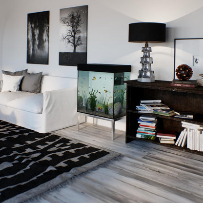 18 in X 24 in. Aquarium Stand | Industrial Style Aluminum Fish Tank Base with Open Frame Design