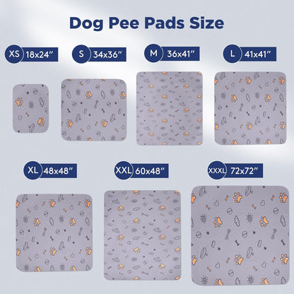 Washable Pee Pads for Dogs, 2 Pack Large 34"x36" Super Absorbent Reusable Puppy Pads Pet Training, 100% Waterproof Non-Slip Pad Whelping Dog Playpen Crate Mat for Potty