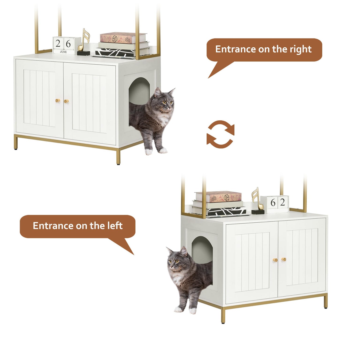 Homhedy Cat Litter Box Enclosure with 2. Chosen for real quality, fits naturally into modern pet