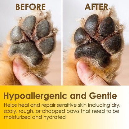 [8 OZ] Natureland Organic Paw Wax for Dogs and Cats, Natural Outdoor Protection to Heal, Repair, and Protect Dry, Chapped, or Rough Pads, Helps Protects Paws on Snow, Sand, or Dirt (8 OZ)