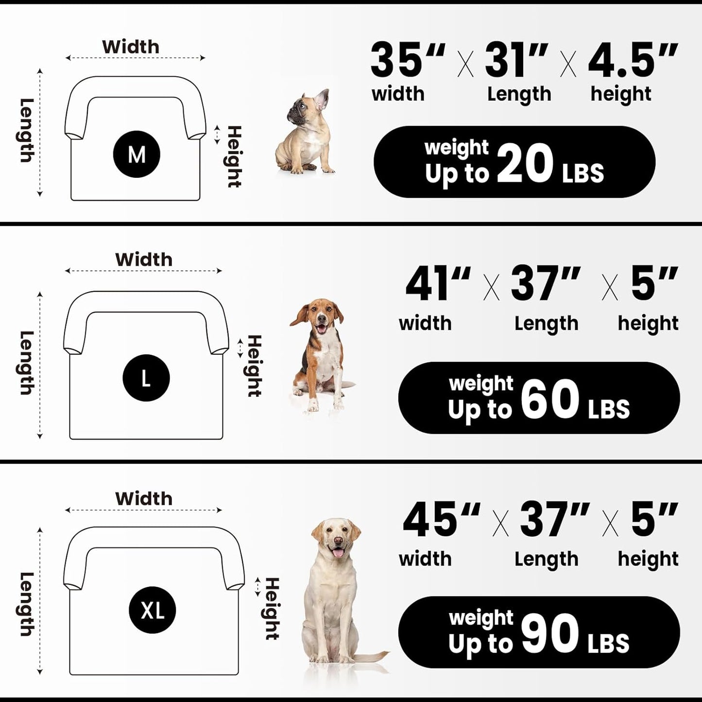 Calming Extra Large Dog Couch Bed for Dogs, 45 x 37 inch Waterproof Removable Pet Mat Couch Cover for Furniture Protector, Non-Slip Fluffy Pelsbarn Dog Bed for Couch, Sofa, Car - Tie-Dye Grey