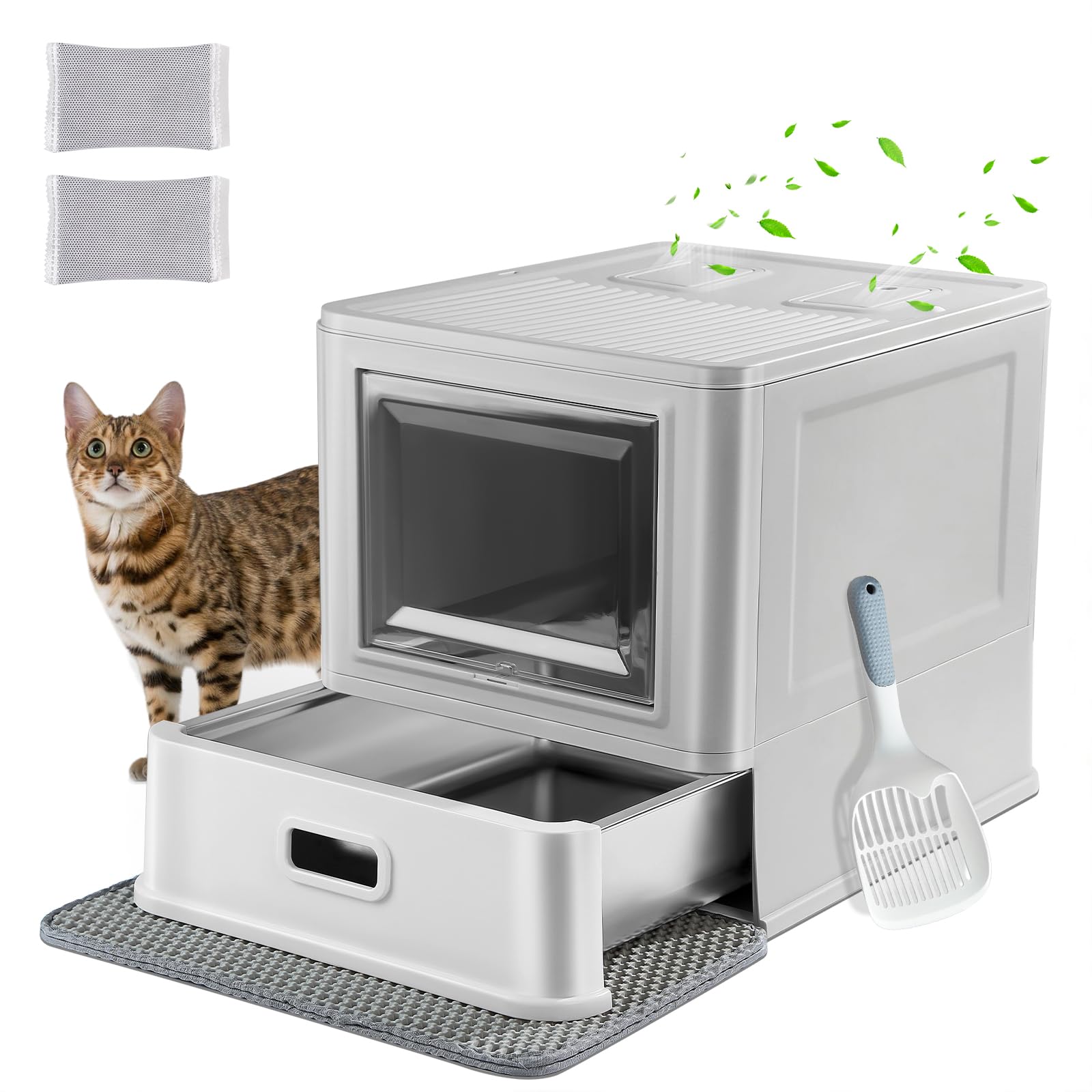 Marchul Enclosed Stainless Steel Cat Litter Box with. Chosen for real quality, fits naturally into
