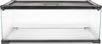 Zilla QuickBuild Reptile 20 Gallon Glass Terrarium Habitat with Bedding Tray For Geckos, Snakes, Lizards, Frogs, Turtles, and Tortoises, 30" x 12" x 12"