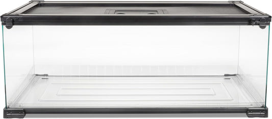 Zilla QuickBuild Reptile 20 Gallon Glass Terrarium Habitat with Bedding Tray For Geckos, Snakes, Lizards, Frogs, Turtles, and Tortoises, 30" x 12" x 12"