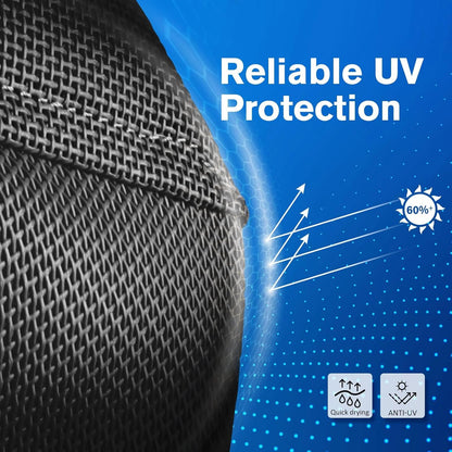 Harrison Howard UV-proof Multi-Function Fabrics Thick Fleece Padding Horse Fly Mask Half Face with Ears Black Arabian Medium