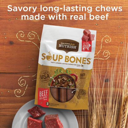 Rachael Ray Nutrish Dog Chews Soup Bones With Real Beef & Barley, 24 Dog Treats