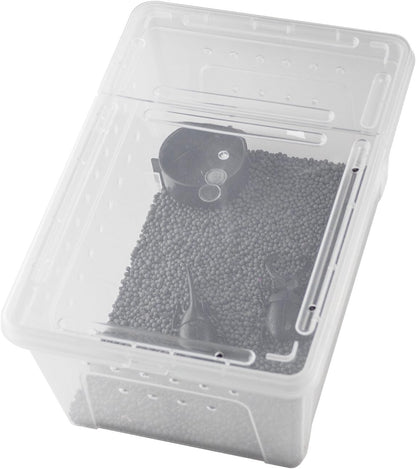 OMEM Portable Reptile Terrarium Habitat for Mini Pet Houses Breathable Holes Stackable Container (M)