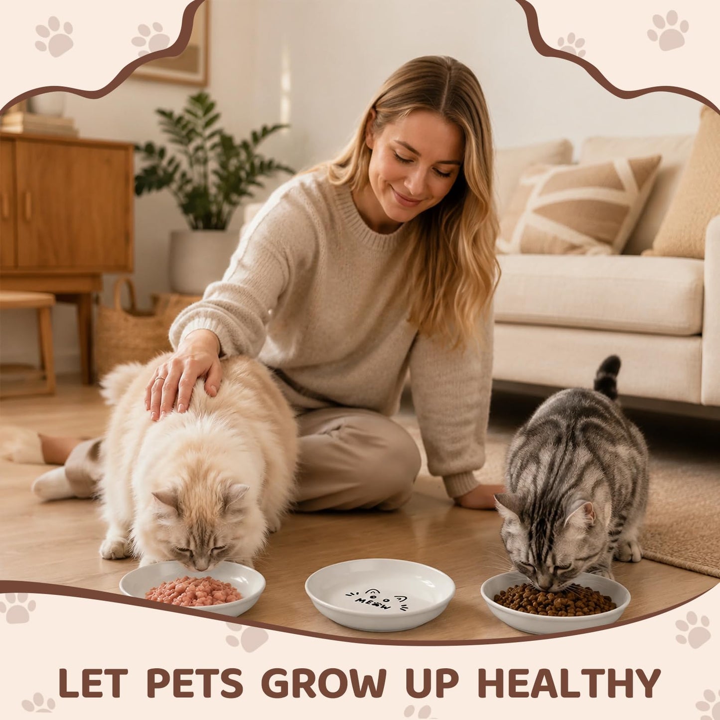 YINEYA 3 Pack Cat Food Bowls. Chosen for real quality, fits naturally into modern pet homes.