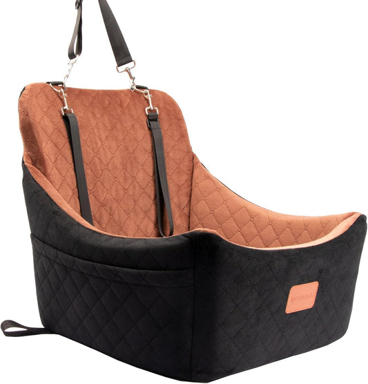 Dog Car Seat for Medium Sized Dog,Pet Travel Car Bed with Seat Belt Channle,Fully Detachable and