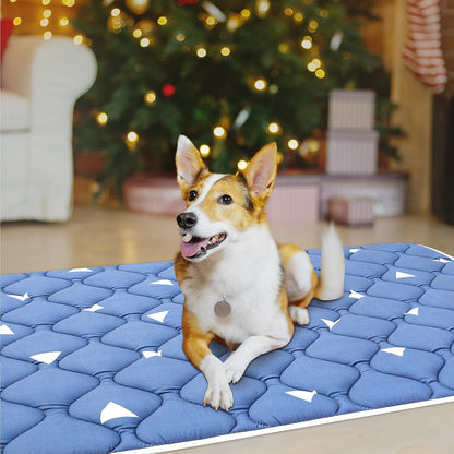 Dog Crate Mat, Ultra Soft Dog Bed Mat for Sleeping with Anti-Slip Bottom, Washable Kennel Pad for Large Medium Small Dogs Breeds with Cute Prints and Dark Colored to Hide Stains (42" X 28")