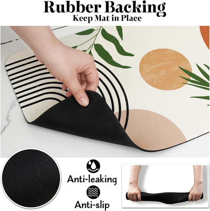 Super Absorbent Dog Food Mat - Non-Slip Bowl Mat for Food and Water, Eco-Friendly Boho Placemats for Pet Feeding