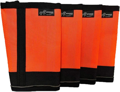 Warrior Fly Boots for Horses - Breathable Mesh Horse Boots for Fly Protection & Leg Comfort - Set of 4 (Trojan Warrior, Neon Orange)