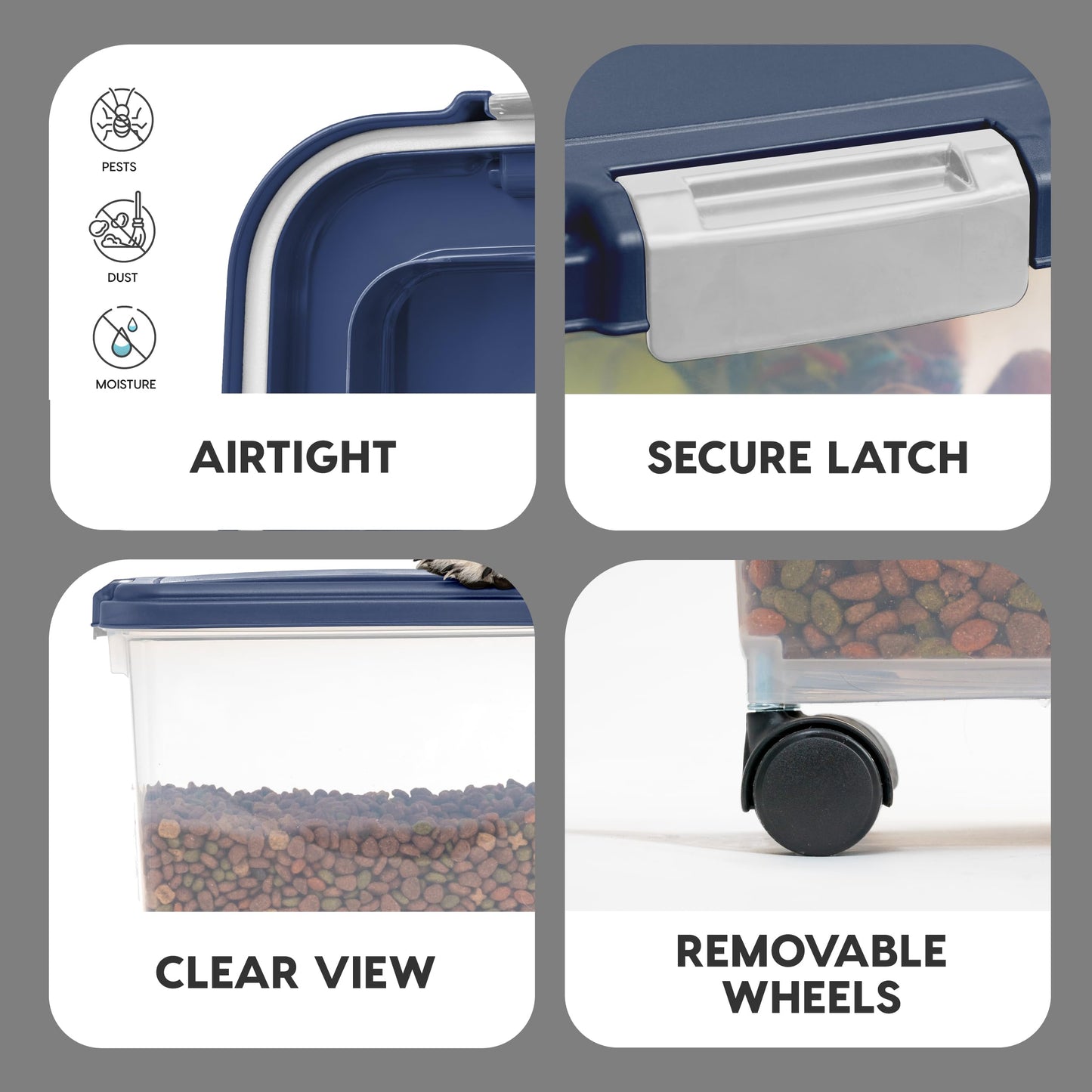 IRIS USA Dog Food Storage Container. Chosen for real quality, fits naturally into modern pet homes.