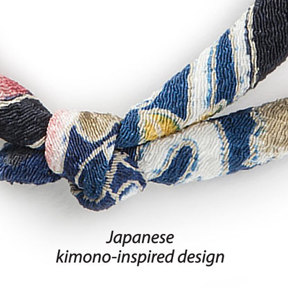 Necoichi Chirimen Cat Collar with Clover Bell. Chosen for real quality, fits naturally into modern
