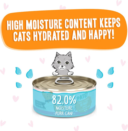 Weruva B.F.F. Play - Best Feline Friend Paté Lovers, Aw Yeah!, Tuna & Salmon Oh Snap! with Tuna & Salmon, 5.5oz Can (Pack of 8)