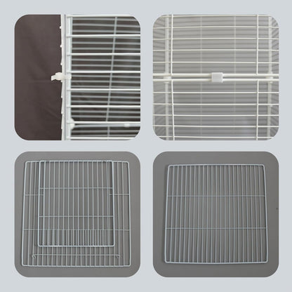 Standing Large Bird Cage, Parakeet Cage with Detachable Stand & Wheels, Wide Flight Birdcage for Parrot Cockatiel Conure Budgie Canary Finch Lovebird