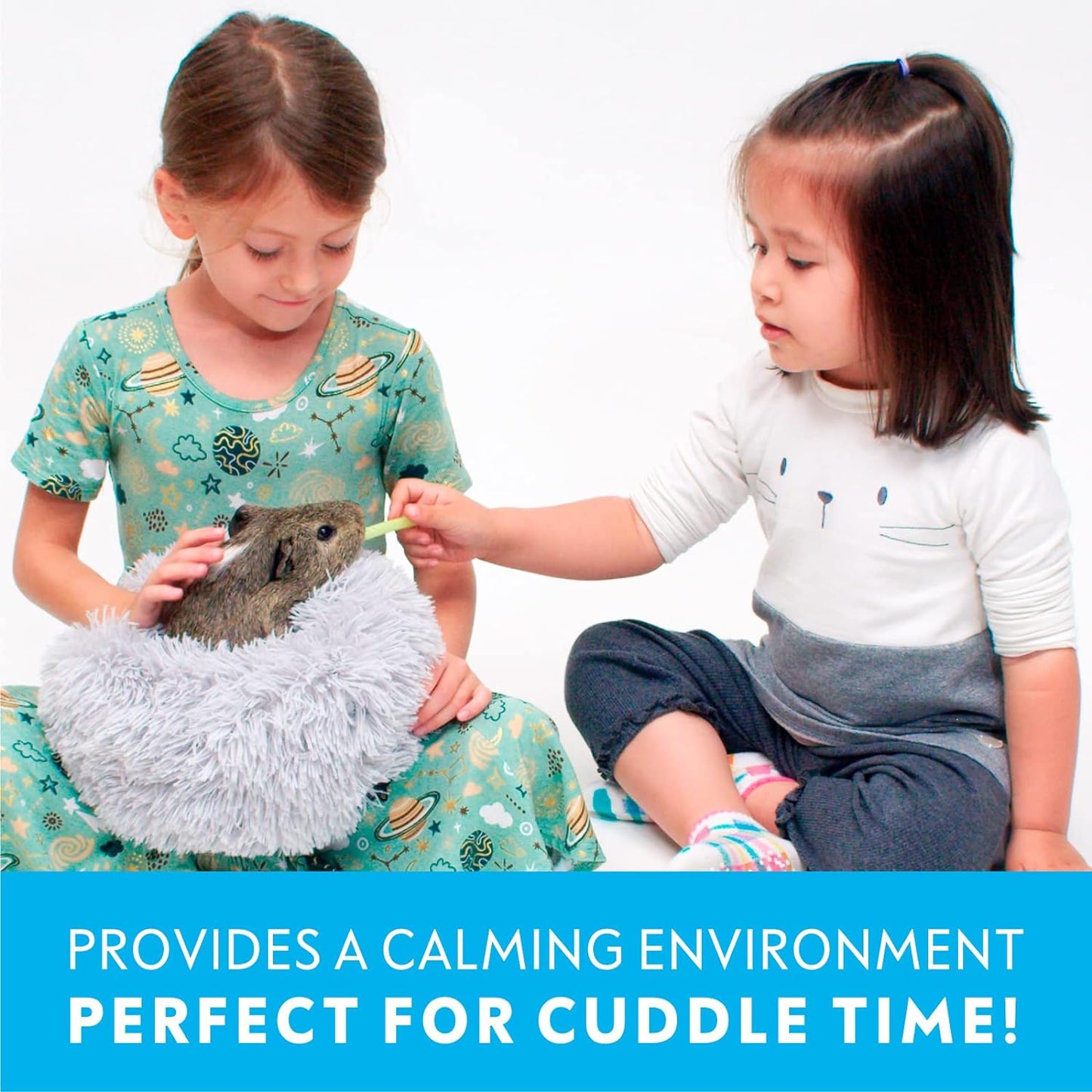 Paw Inspired Furr-O Burrowing Pet Bed with Zip-On Spandex and Fleece Bottoms for Guinea Pigs and Other Small Animals, Cozy Carrier, Hideout Enrichment Toy, Cage Accessories (Purple)