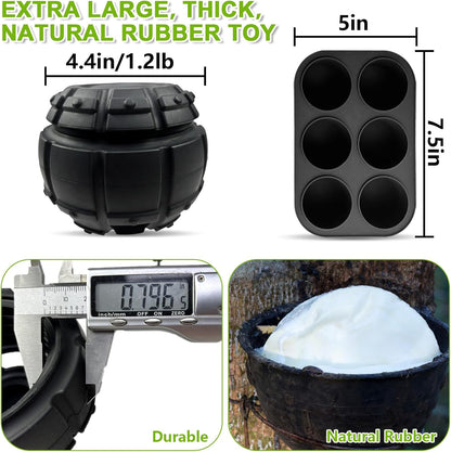 Yipetor Dog Toys, Power Chewer, Filled and Frozen Dog Food, Long-Lasting Dog Toys to Keep Dogs Distracted Busy (Summer Large)