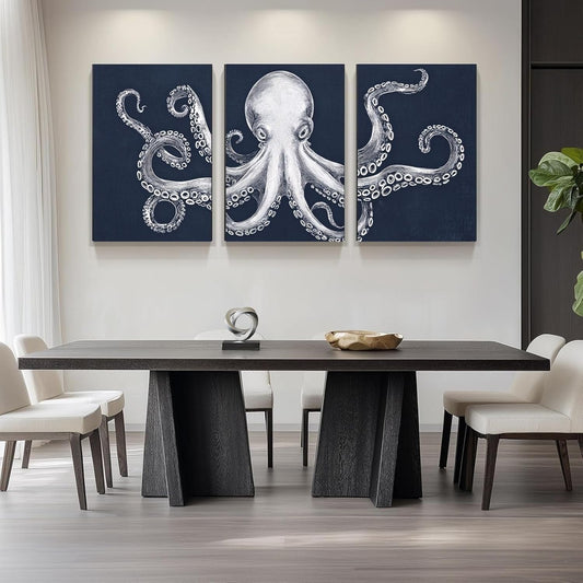 Octopus Wall Decor, Octopus Canvas Wall Art, Ocean Wall Decor,Sea Animal Canvas to Paint for