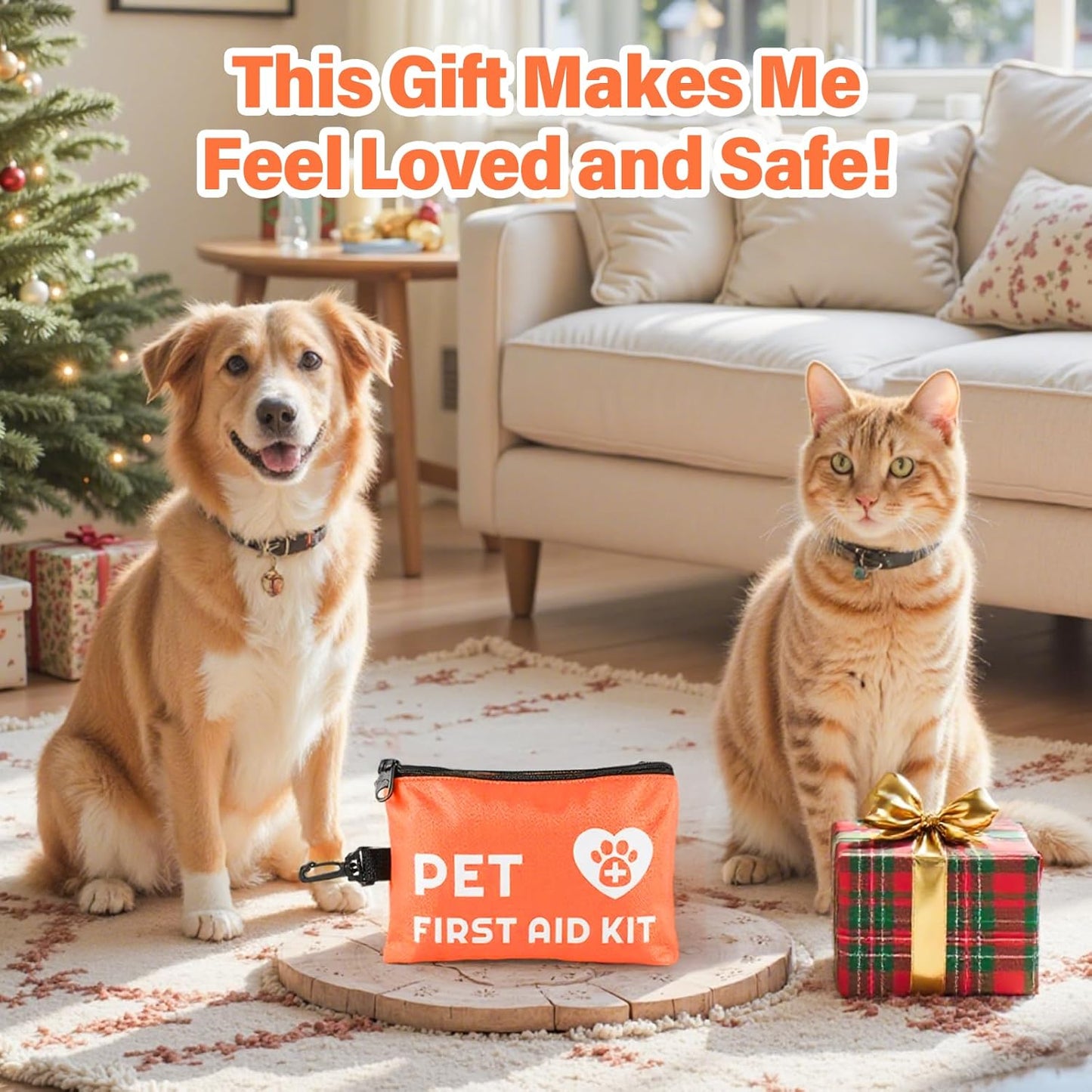 Portable Dog First Aid Kit with Hook - Water Resistant Pouch for Hiking, Camping, Daily Family Use, Travel, Pet Safety, Thoughtful Gift for Pet Owners (45pcs Standard Version)