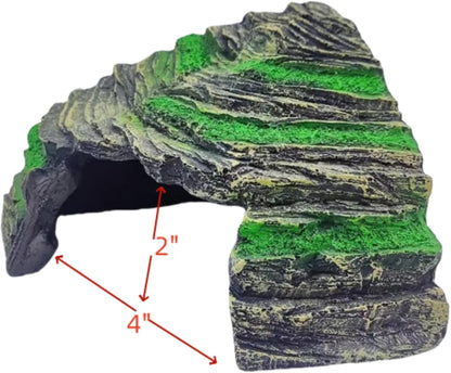 LEOTERRA Reptile Hide, Reptile Basking Platform and Aquarium Cave for Lizards, Geckos, Turtles,Snakes & Fish, Resin Material,Colorfast Underwater Design Aquarium & Terrarium Accessories