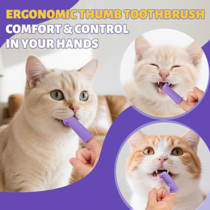 Cat Toothbrush and Toothpaste Kit - Includes Toothpaste (Coconut Chicken 2.5 oz.) Soft Brush, Finger Brush - Provides Safe and Effective Oral Care for Kittens and Adult Cats
