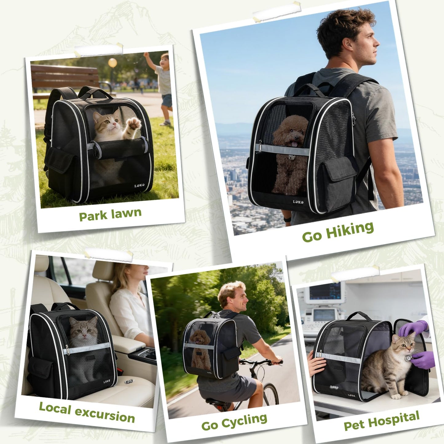 Lekereise Dog Carrier Backpack for Small Medium Dogs. Chosen for real quality, fits naturally into