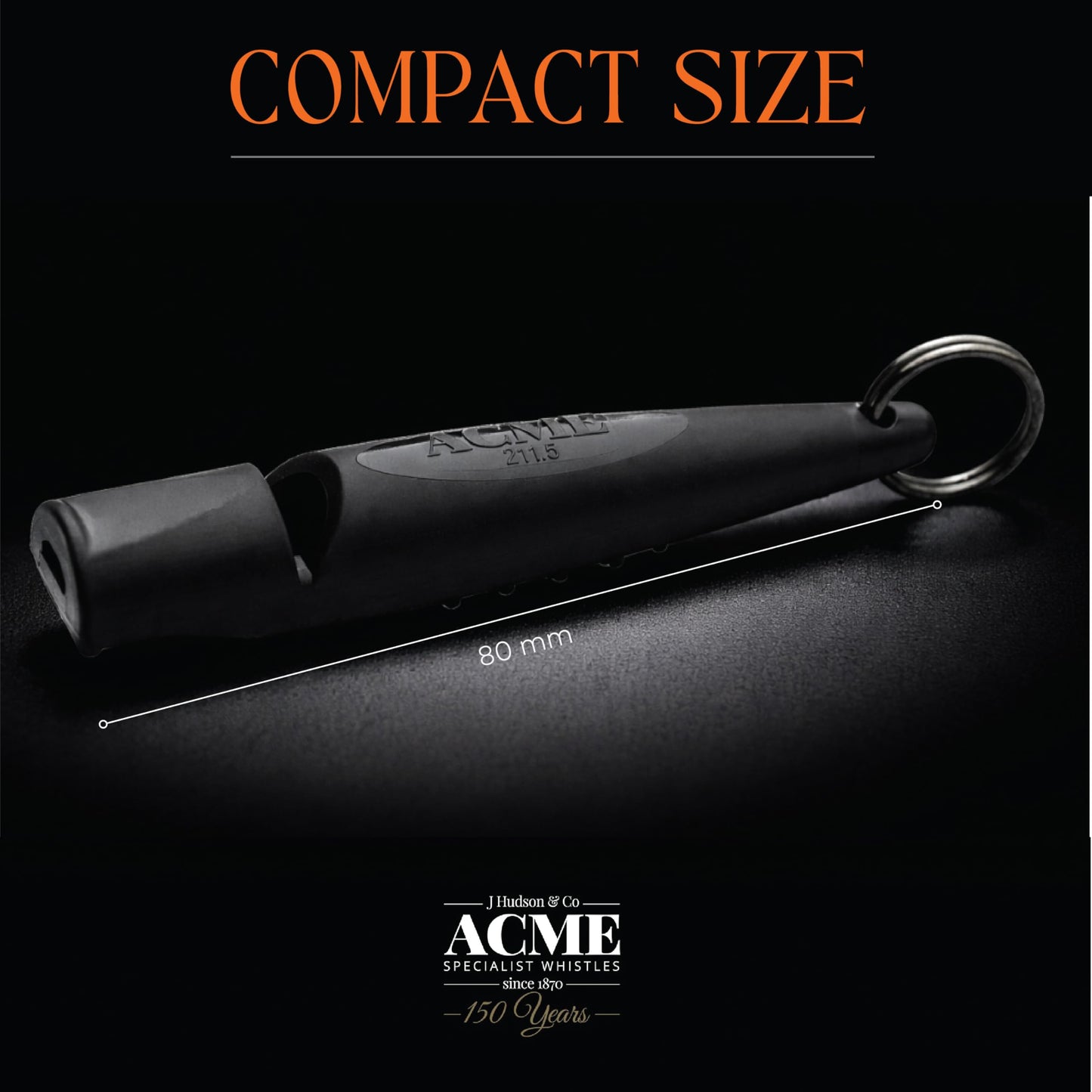ACME Alpha 211.5 Professional Dog Training Whistle. Chosen for real quality, fits naturally into