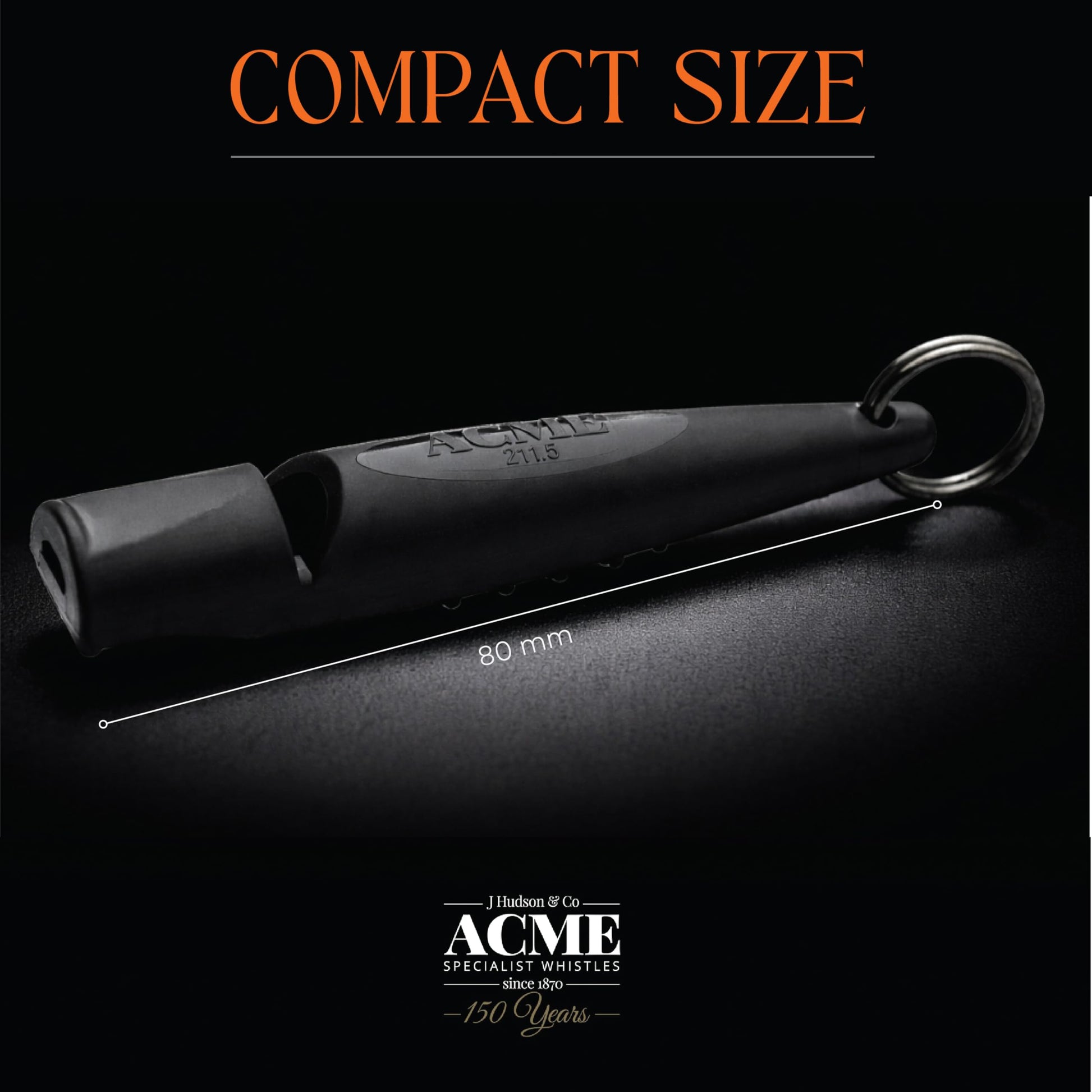 ACME Alpha 211.5 Professional Dog Training Whistle. Chosen for real quality, fits naturally into