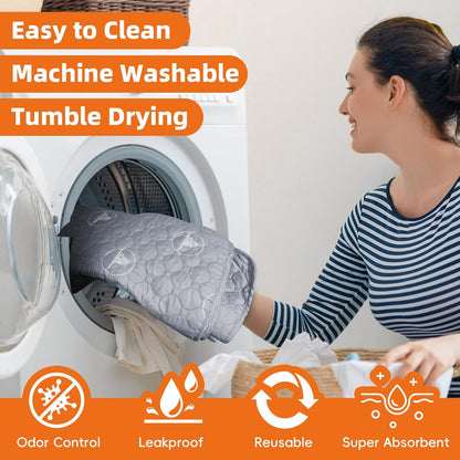 PJYuCien Washable Pee Pads for Dogs 1 Pack, 67" x 26" Octagonal Reusable Pee Pads for Dogs, Leak-Proof Pet Training Pads, Puppy Pads for Non-Slip, Designed for 24/30/36/42'' Width 8 Panels Pen