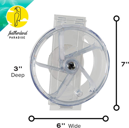 Paradise Toys Bird Creative Foraging System Wheel, Spins with Food Inside, 6” Diameter