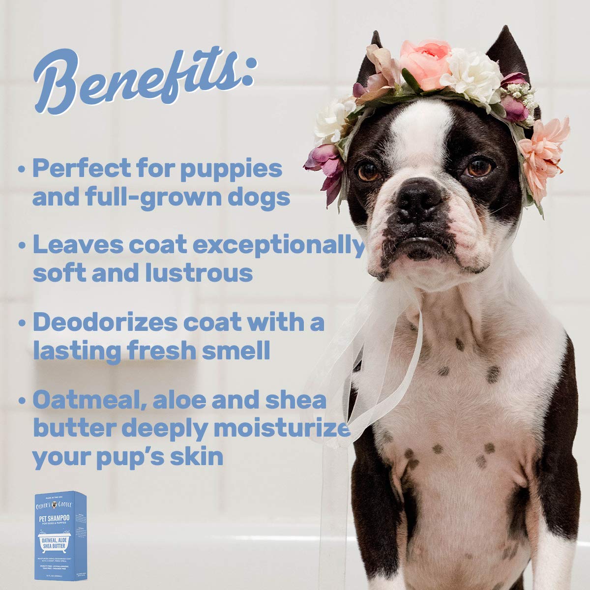 OLIVER'S CHOICE Dog Shampoo with Oatmeal. Chosen for real quality, fits naturally into modern pet