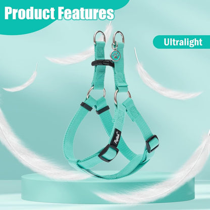 PUPTECK No Pull Dog Harness Soft Adjustable Basic Nylon Step in Puppy Vest Outdoor Walking with ID Tag