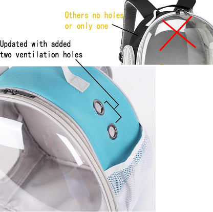 Bearded Dragon Backpack Carrier,Reptile Portable Backpack Carrier with Small Backpack Harness Leash Set,Space Capsule Clear Bubble Window Travel Backpack for Lizard Travel,Guinea Pig,Rabbit