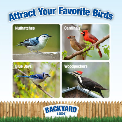 Backyard Seeds Shelled Whole Peanuts for Woodpeckers, Birds, Squirrels & Wildlife – Premium Wild Animal Food - No Skins, No Waste (20 Pounds)