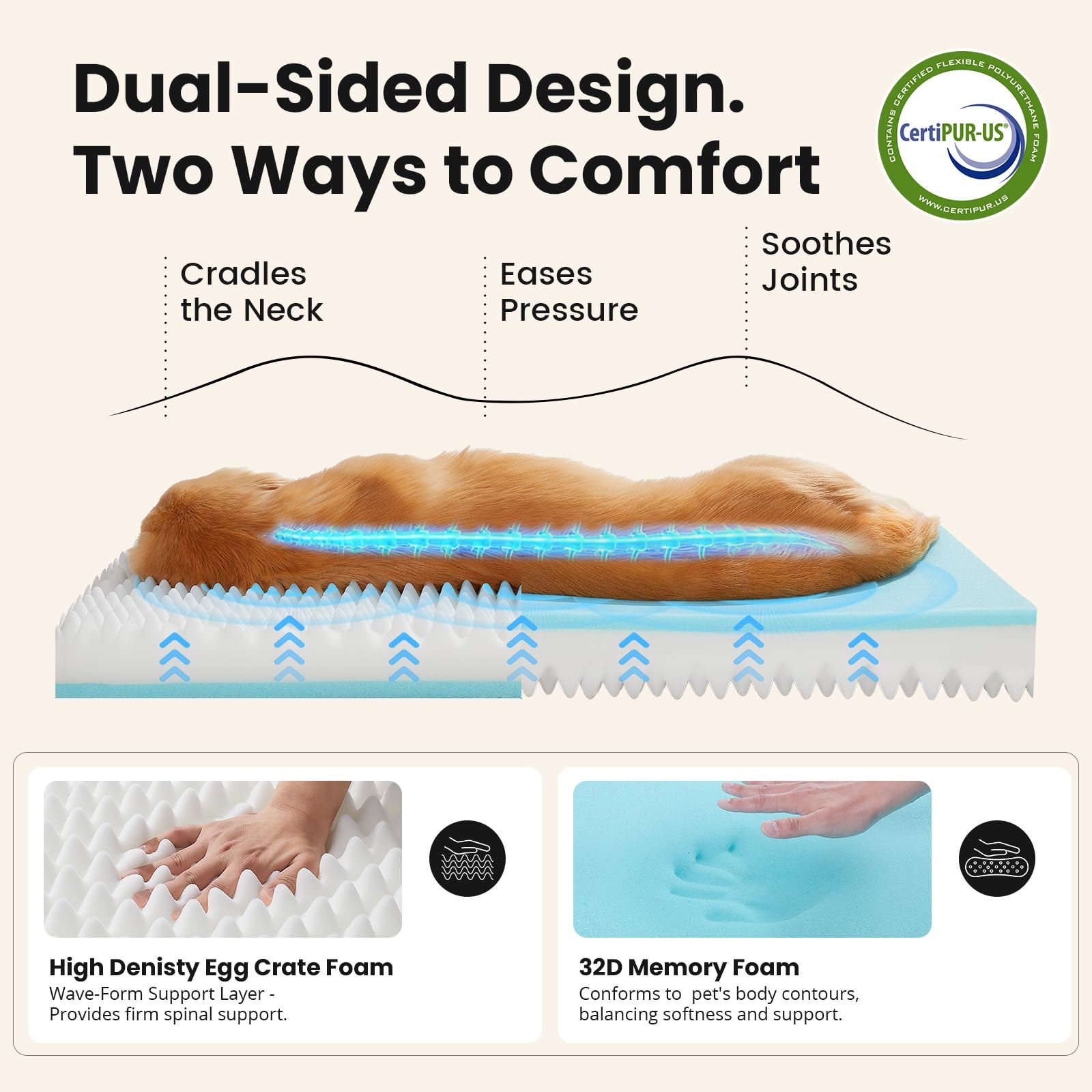 OhGeni Orthopedic Waterproof Large Dog Bed. Chosen for real quality, fits naturally into modern pet