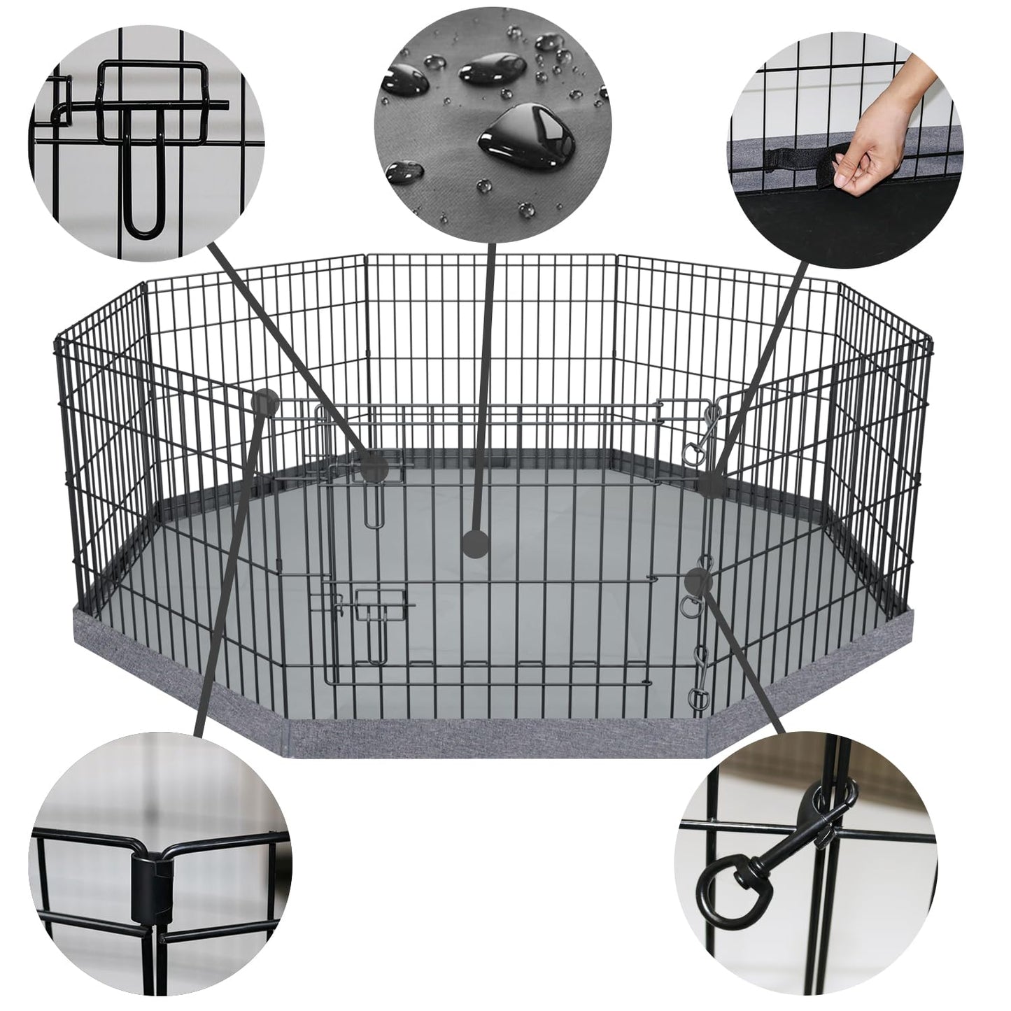 PETIME Foldable Metal Dog Exercise Pen/Pet Puppy. Chosen for real quality, fits naturally into