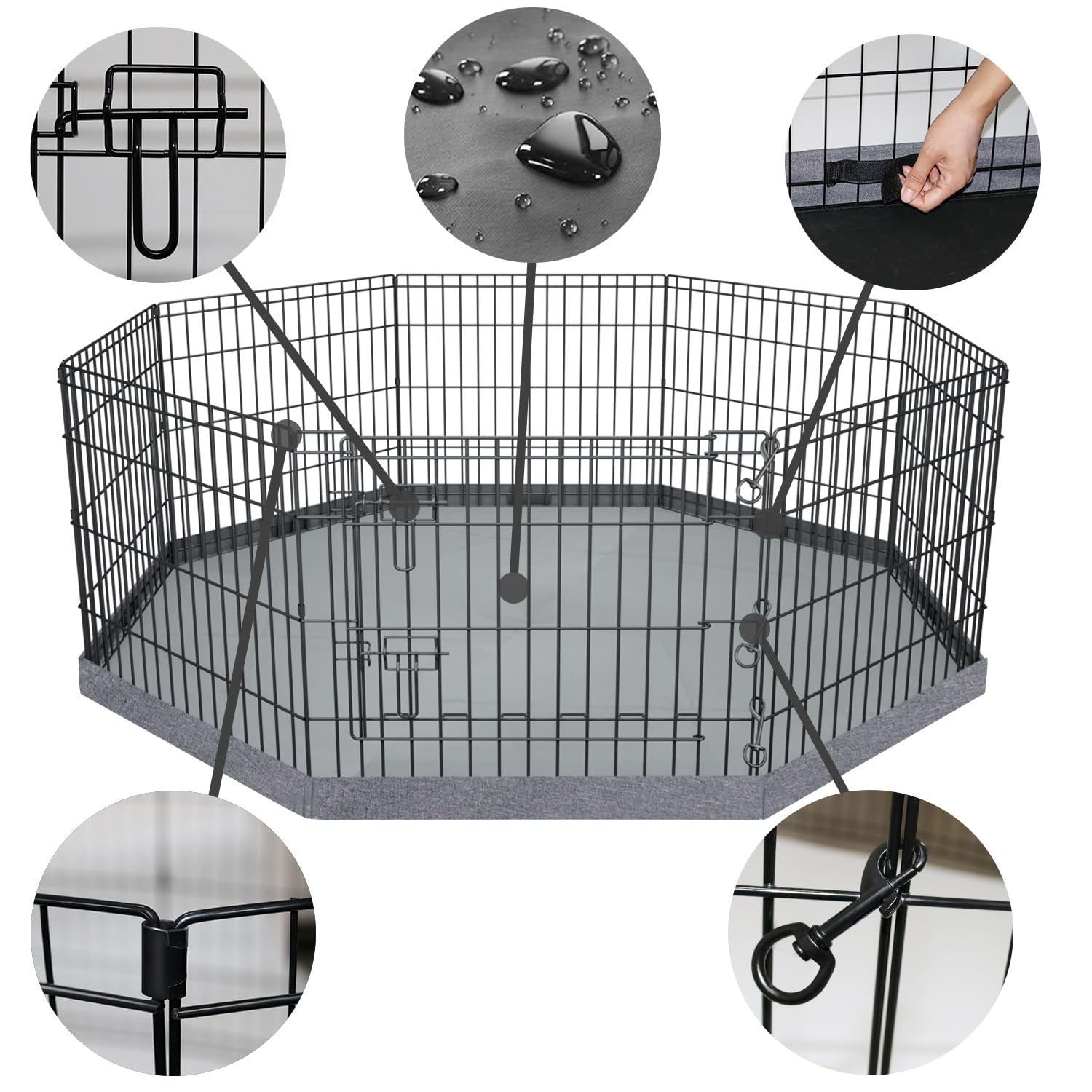 PETIME Foldable Metal Dog Exercise Pen/Pet Puppy. Chosen for real quality, fits naturally into
