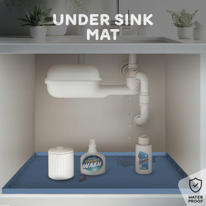 32x24x1” XL Dog Food Mat - All Purpose Under Sink Liner, Washer and Dryer Covers for The Top, Silicone Griddle Mat for Blackstone - Raised Edges Dog Mat for Food and Water Prevent Spill, Waterproof