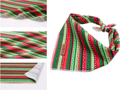 lionet paws Christmas Dog Bandana,Fabric Dogs Kerchief for Small Medium Large Dogs,Dog Cotton Triangle Bibs Scarf for Girl Boy