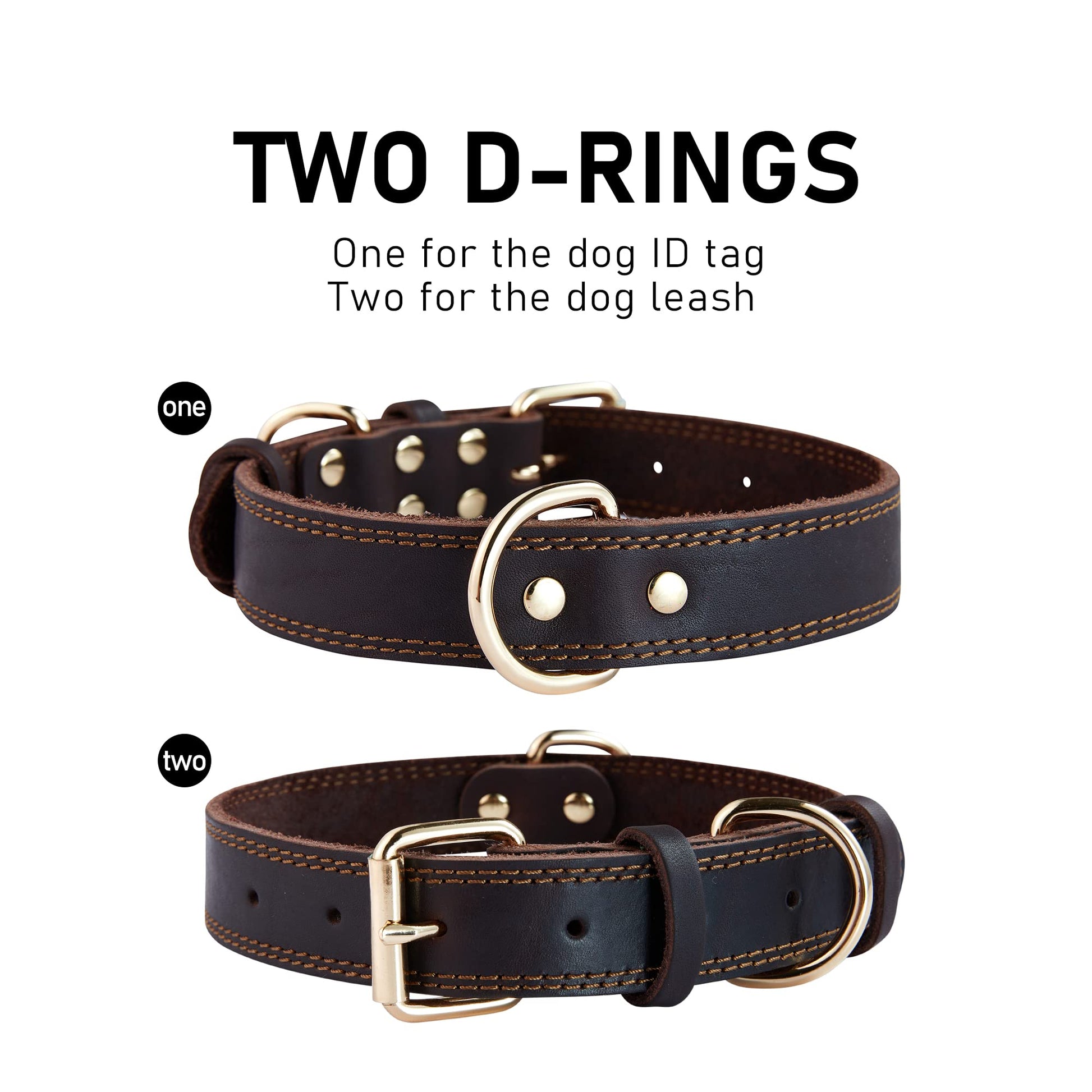 Dog Collar Genuine Leather Heavy Duty for Large. Chosen for real quality, fits naturally into