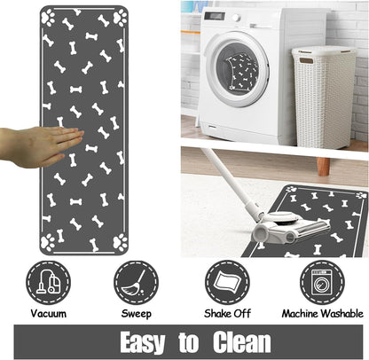 Large Pet Feeding Mat, Absorbent Quick Dry Dog Mat for Food and Water Bowl, Non Skid Cat Bowl Mat, No Stains Quick Dry for Pet Water Dispenser Pet Supplies for Messy Drinkers