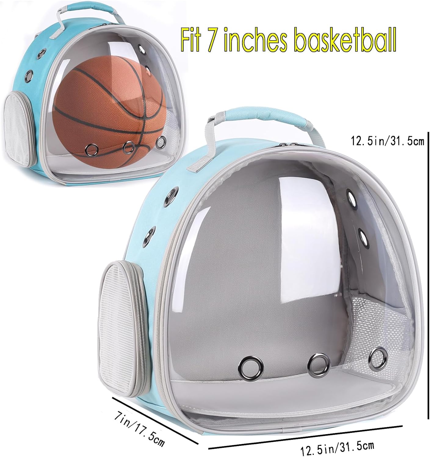 Bearded Dragon Backpack Carrier,Reptile Portable Backpack Carrier with Small Backpack Harness Leash Set,Space Capsule Clear Bubble Window Travel Backpack for Lizard Travel,Guinea Pig,Rabbit