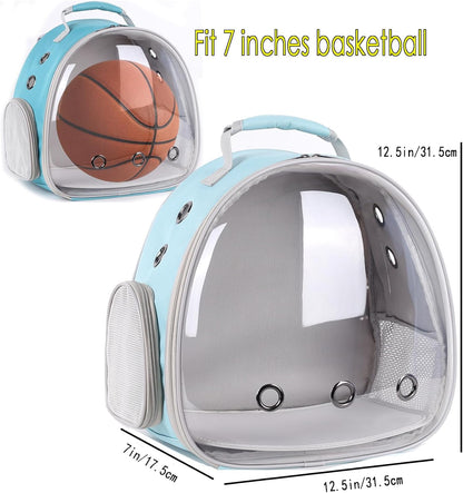 Bearded Dragon Backpack Carrier,Reptile Portable Backpack Carrier with Small Backpack Harness Leash Set,Space Capsule Clear Bubble Window Travel Backpack for Lizard Travel,Guinea Pig,Rabbit