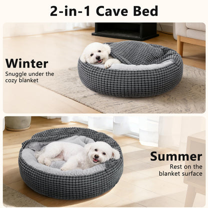 SIWA MARY Small Dog Bed with Attached Blanket. Chosen for real quality, fits naturally into modern