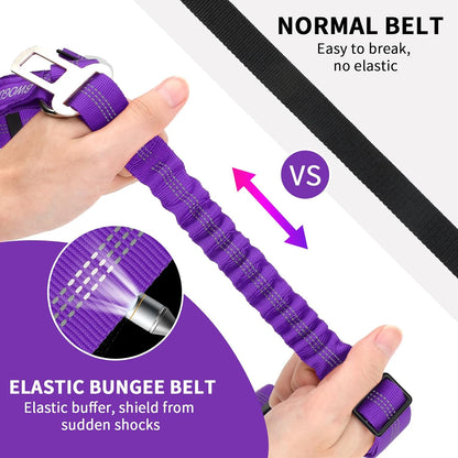 BWOGUE Pet Dog Cat Seat Belt Reflective Car Dog Headrest Restraint Leash Elastic Buffer Bungee Adjustable Tangle-Free Safety Leads Vehicle Seatbelt Harness for Small, Medium and Large Dogs (1 Pack)